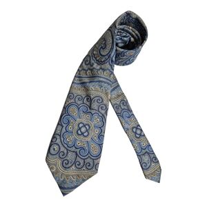 BANANA REPUBLIC Blue Paisley Silk DESIGNER Tie ITALY